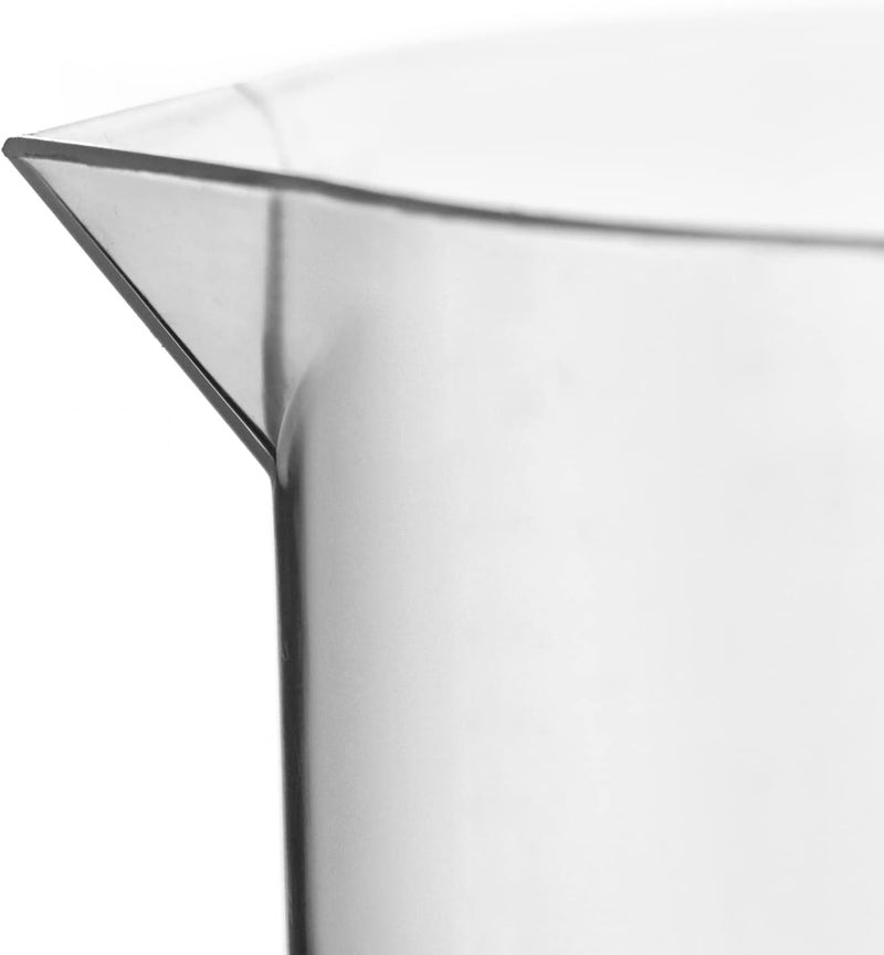 QWORK Plastic Beakers, 250ml, 12 Pieces, Polypropylene, Raised Graduations, Tapered Spout - Image 4